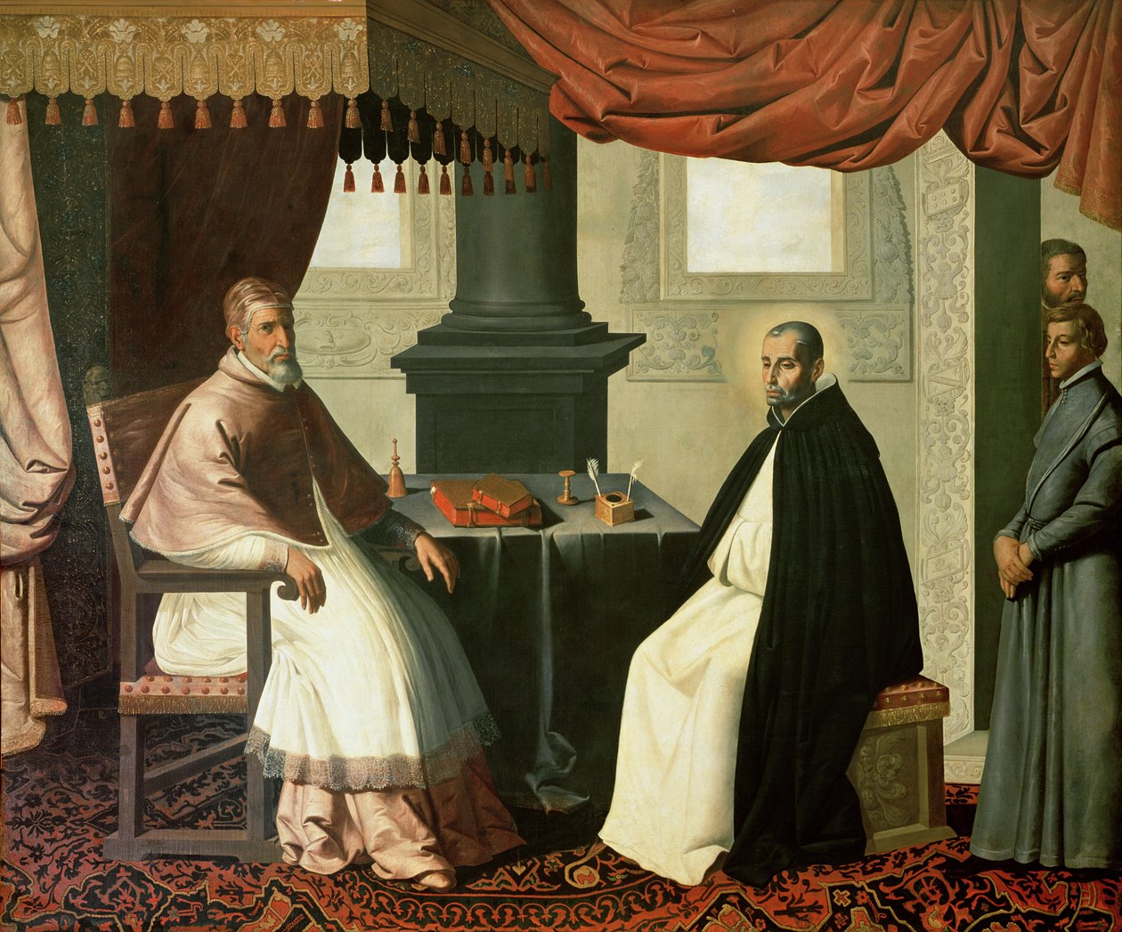 St. Bruno (1030-1101) og pave Urban II (ca. 1035-99) 1630-35 av Francisco de Zurbaran
