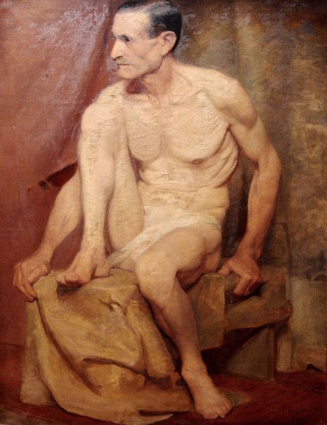 Nu masculino sentadoNaken sittende mann av Francisco Bayardo