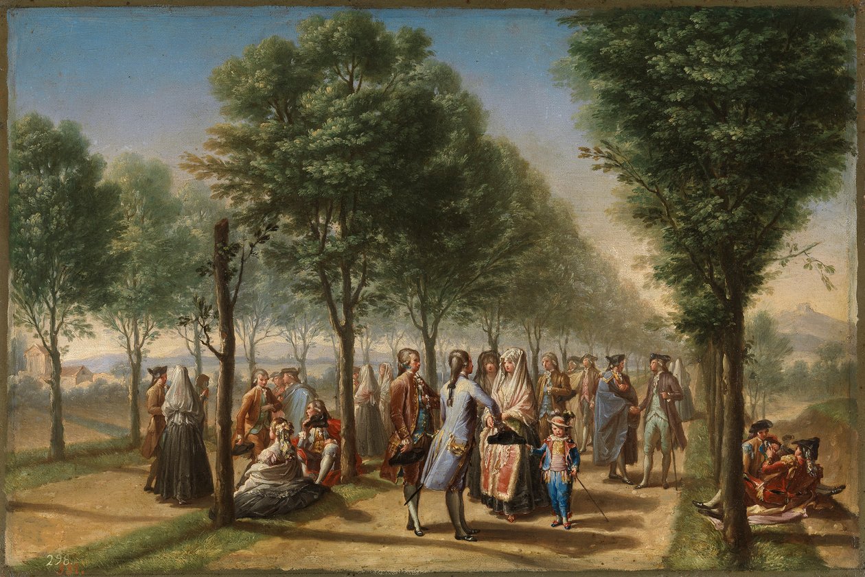 Paseo de las Delicias, i Madrid av Francisco Bayeu y Subias