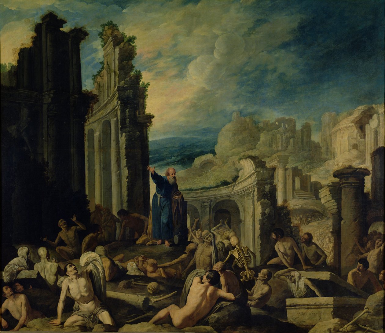 The Vision of Ezekiel, 1630 av Francisco Collantes