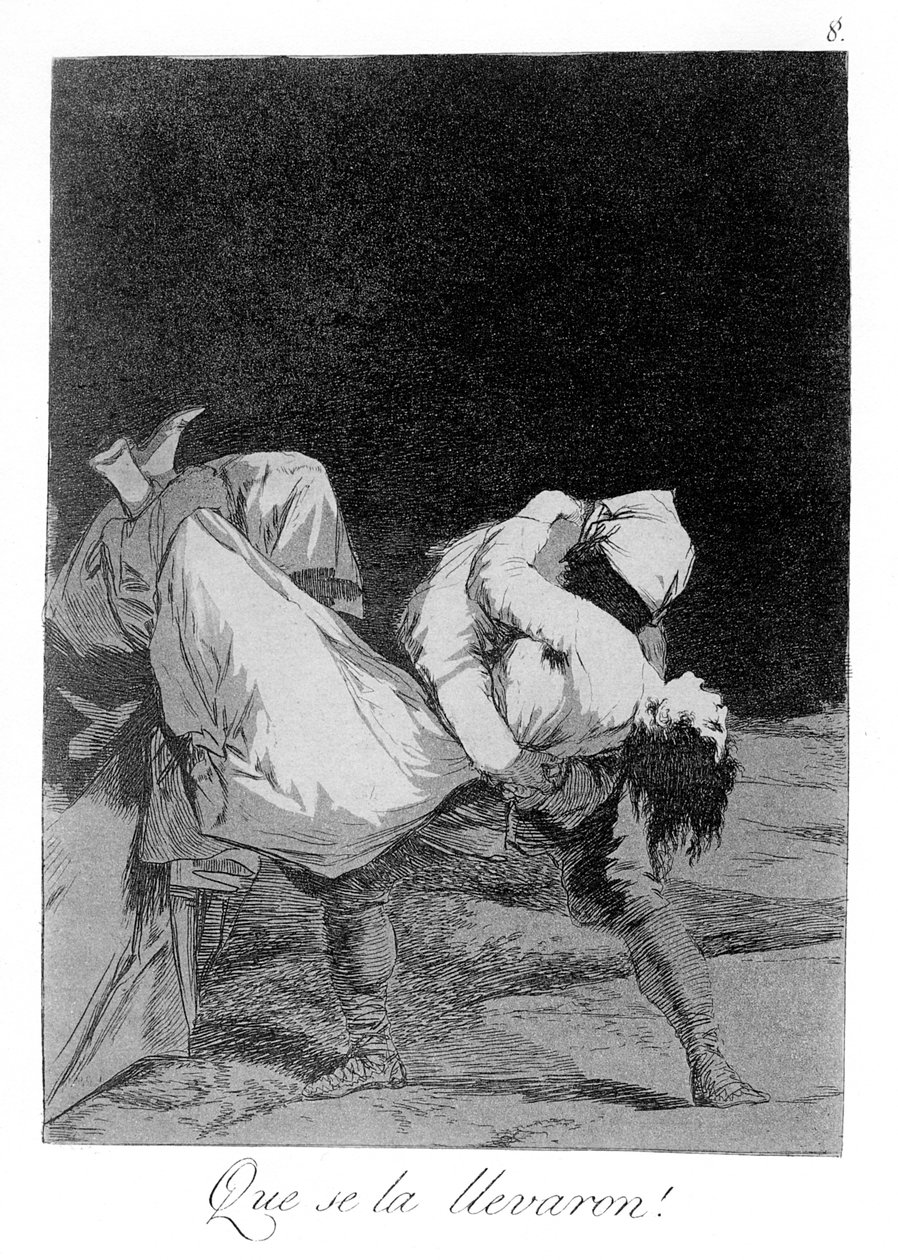 Capricho № 8: De tok henne bort! av Francisco de Goya