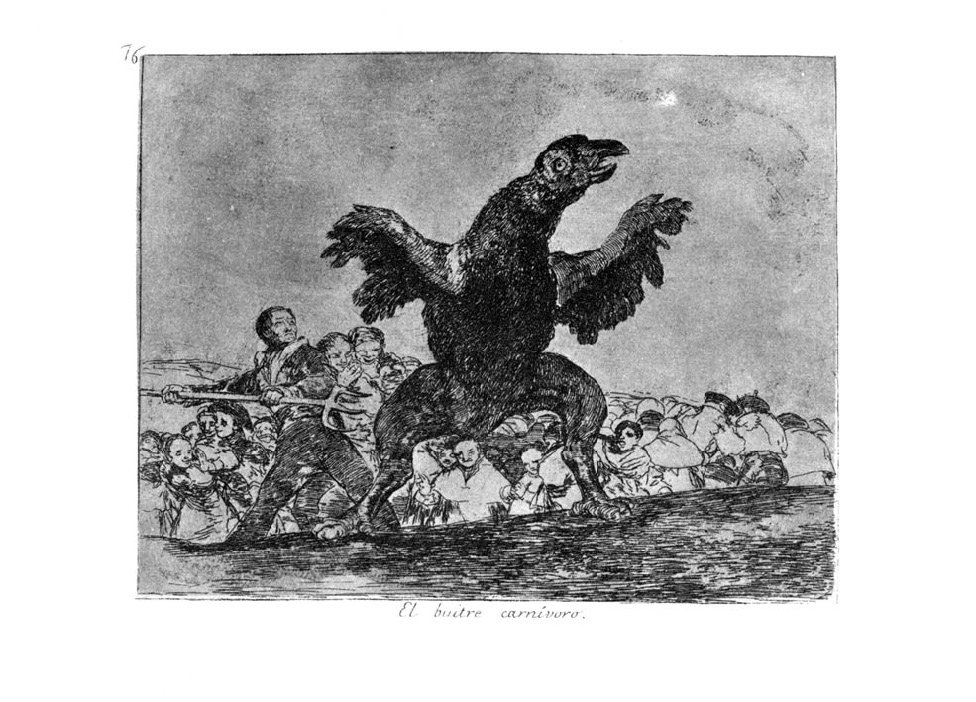 Plate 76: El buitre carnivoro (Den kjøttetende gribben) av Francisco de Goya