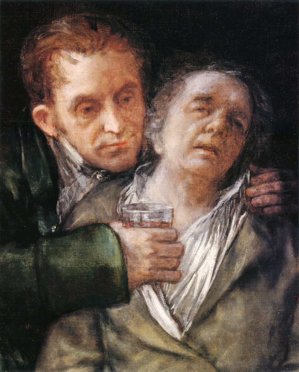 Selvportrett med Dr. Arrieta av Francisco de Goya