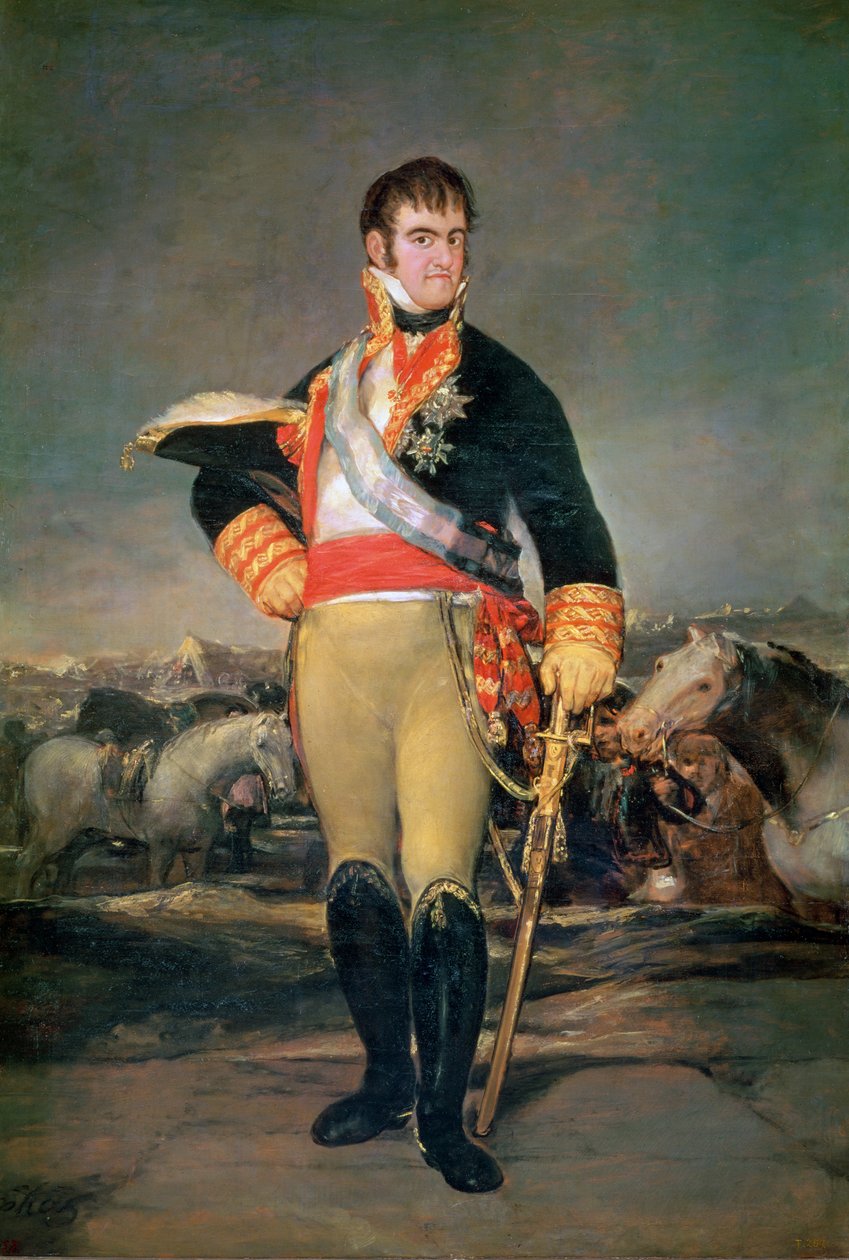 Kong Ferdinand VII (1784-1833) ca. 1814 av Francisco de Goya