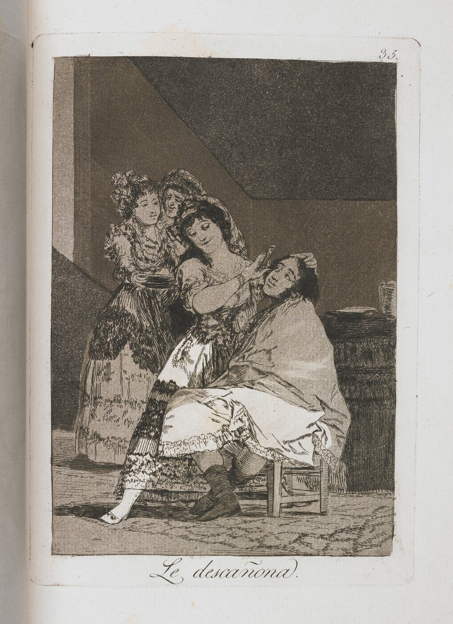 Tallerken fra Los Caprichos, 1797-1798 av Francisco de Goya