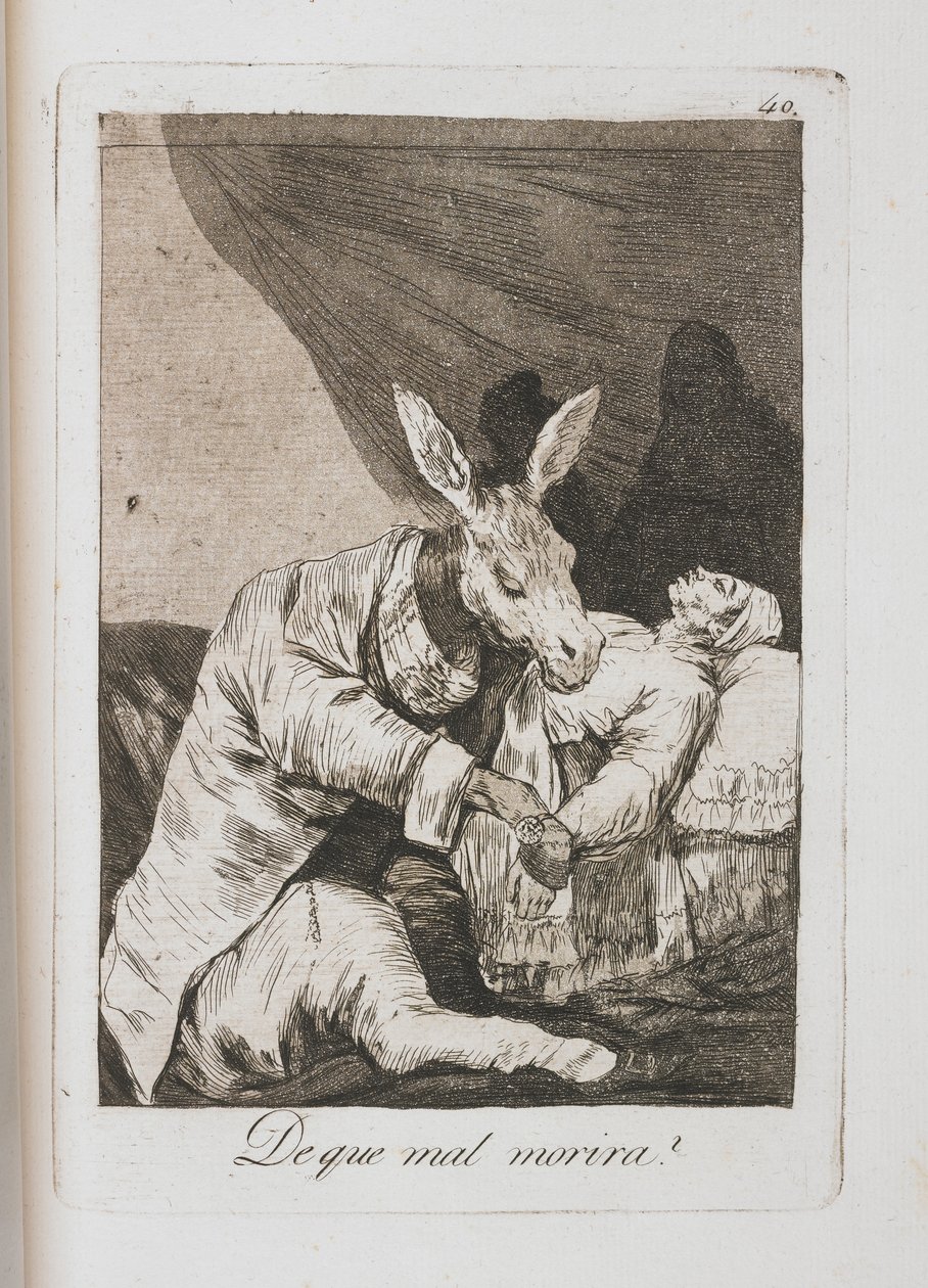Tallerken fra Los Caprichos, 1797-1798 av Francisco de Goya