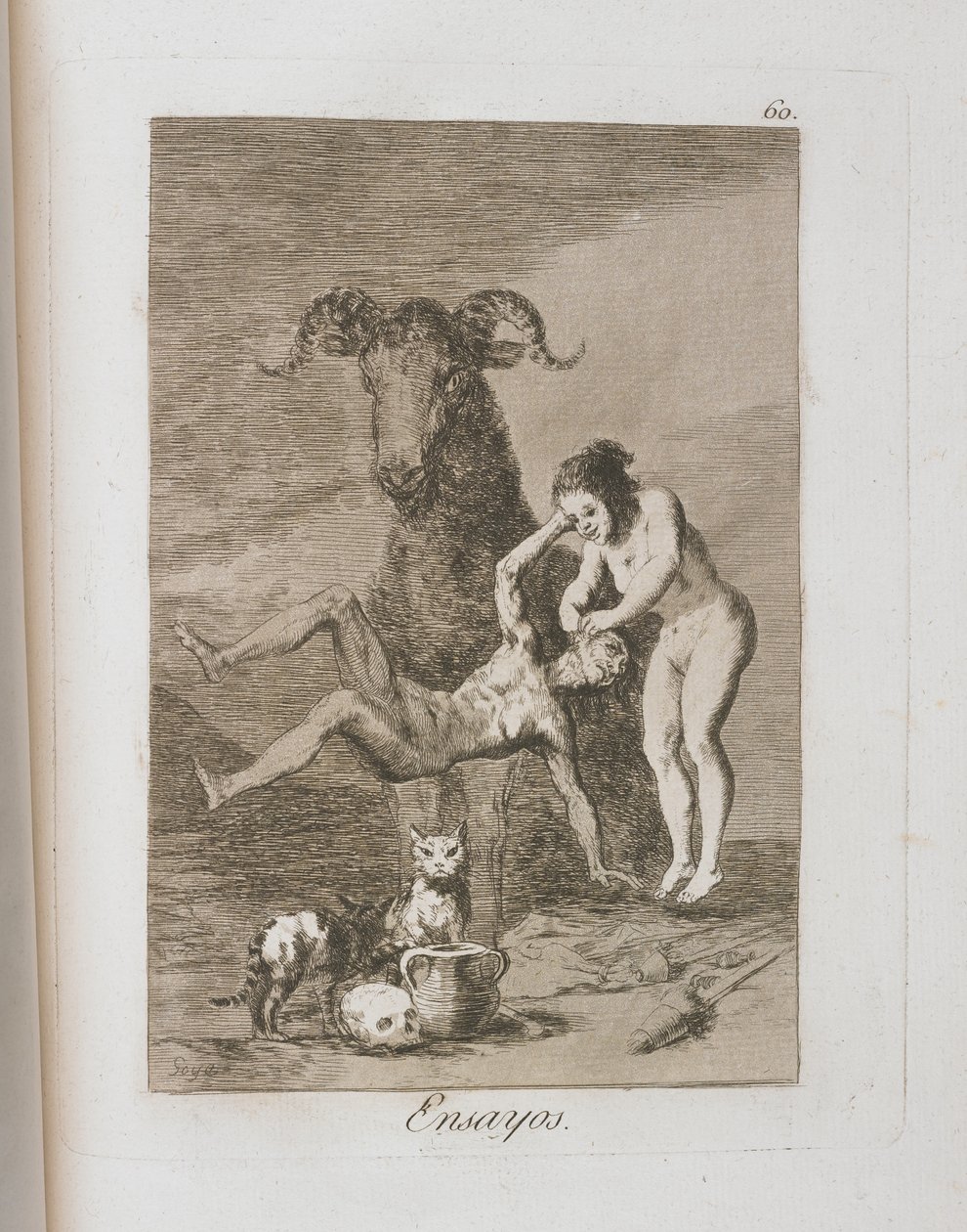 Tallerken fra Los Caprichos, 1797-1798 av Francisco de Goya