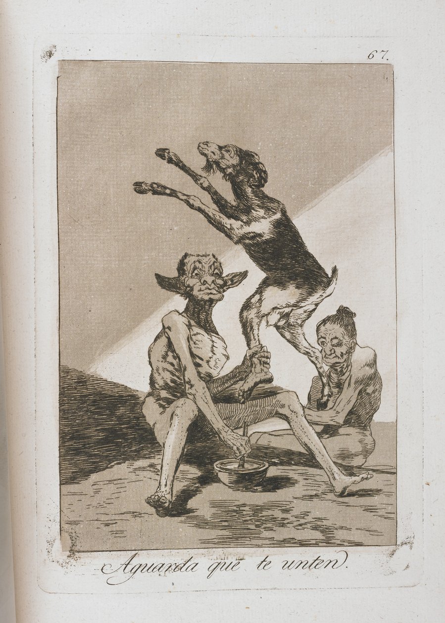 Tallerken fra Los Caprichos, 1797-1798 av Francisco de Goya