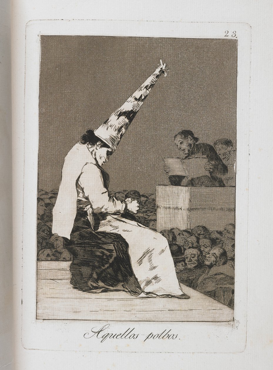 Tallerken fra Los Caprichos, 1797-1798 av Francisco de Goya