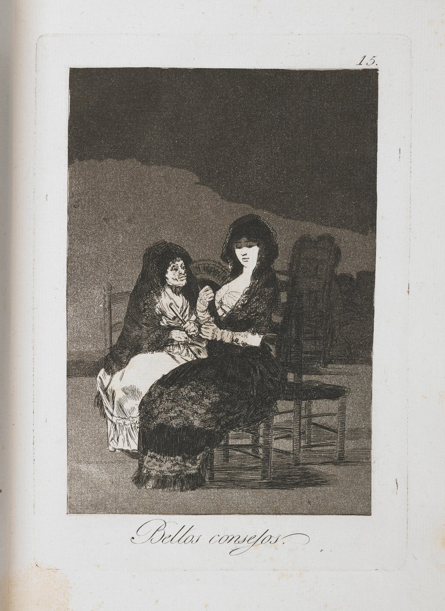 Tallerken fra Los Caprichos, 1797-1798 av Francisco de Goya