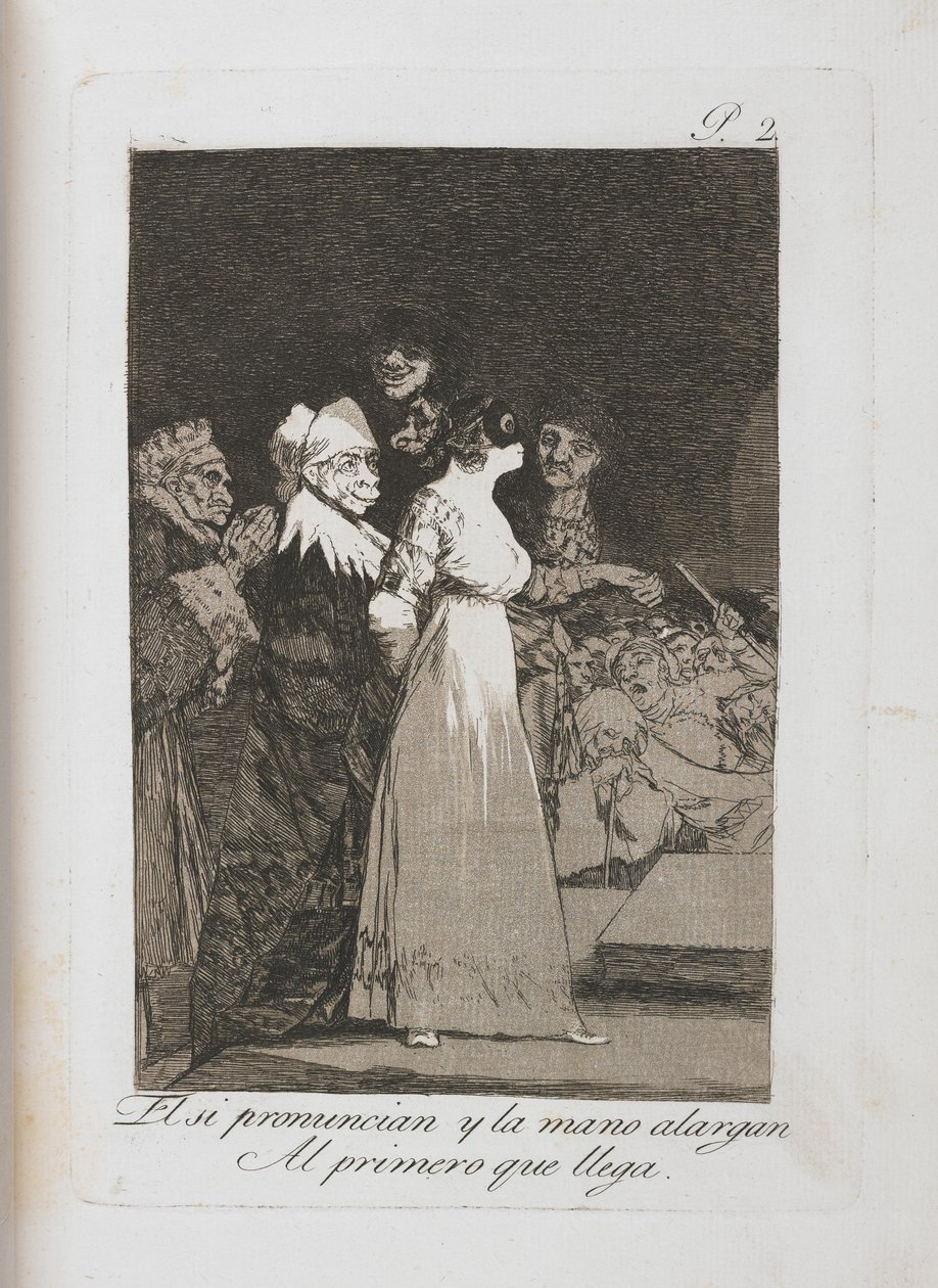 Tallerken fra Los Caprichos, 1797-1798 av Francisco de Goya