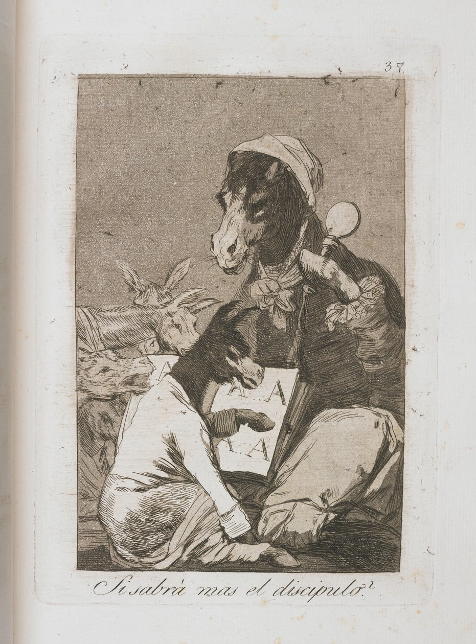Tallerken fra Los Caprichos, 1797-1798 av Francisco de Goya