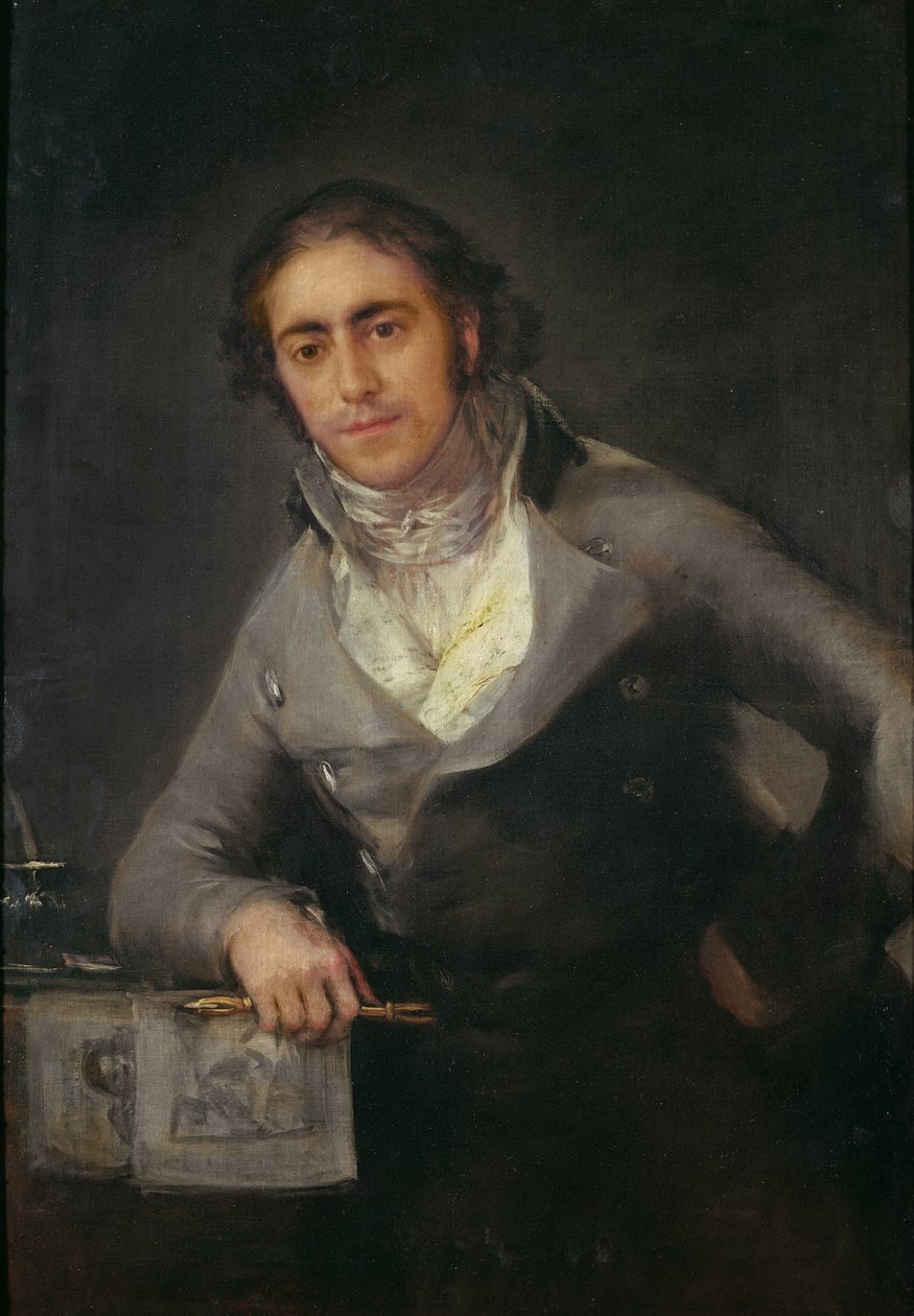 Portrett av en mann, tidligere antatt å være Don Evaristo Perez de Castro av Francisco de Goya