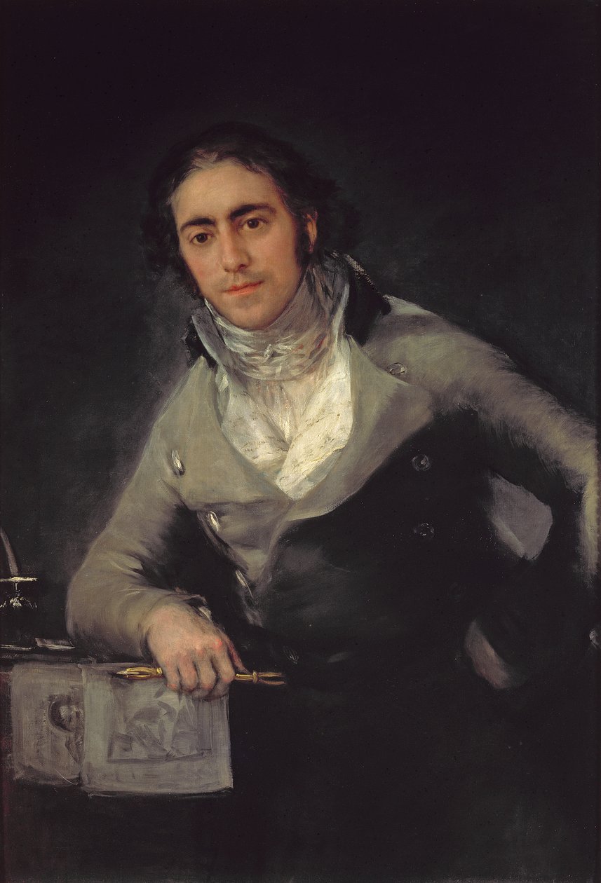 Portrett av en mann som antas å være Don Evaristo Perez de Castro av Francisco de Goya