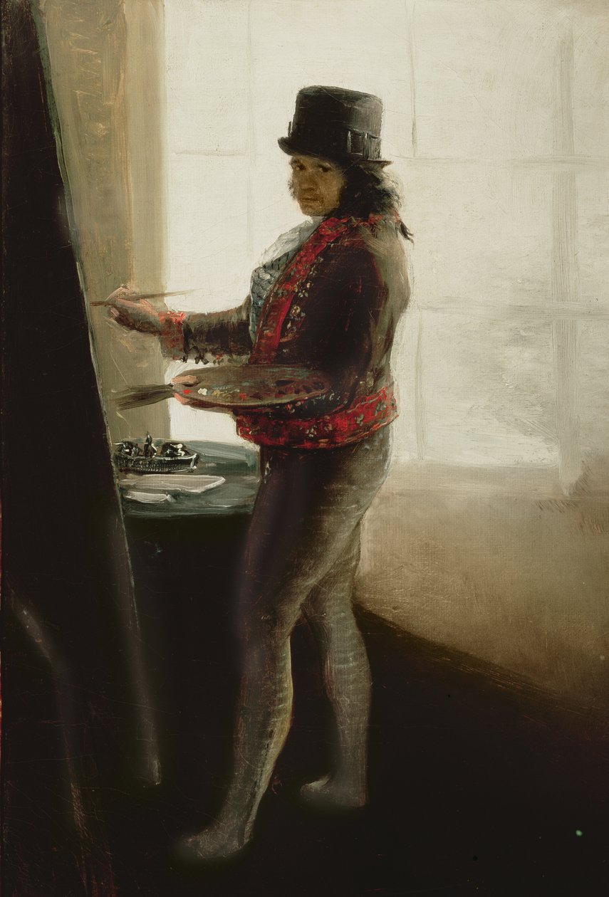 Selvportrett i studio, ca. 1790 av Francisco de Goya