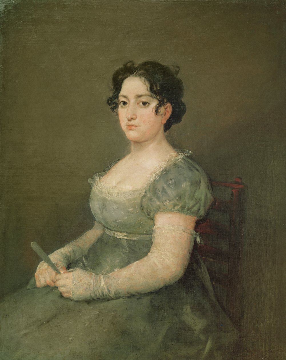 Kvinne med vifte, ca. 1805-06 av Francisco de Goya