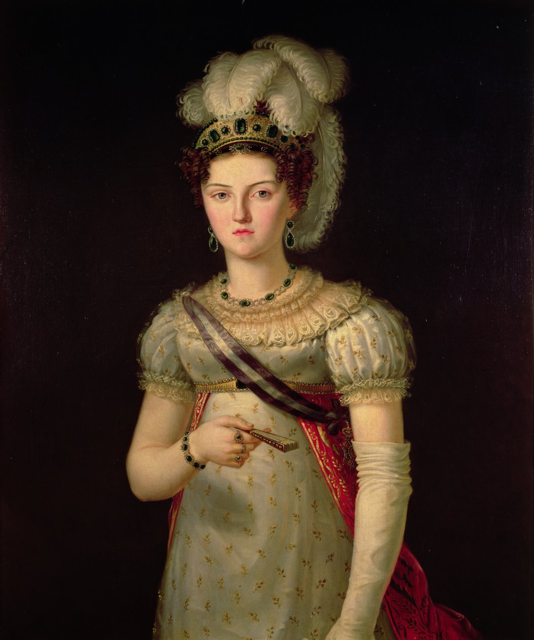 Portrett av Maria Josephine Amalia fra Sachsen av Francisco Lacoma y Fontanet