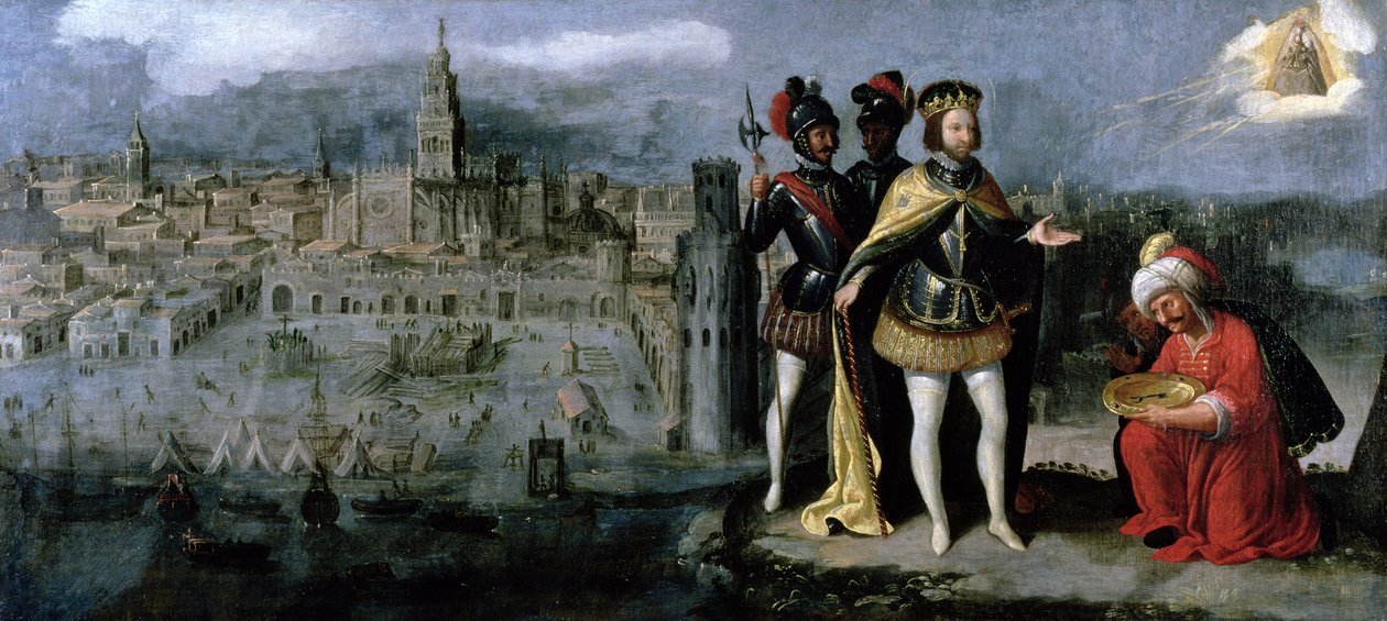 Erobringen av Sevilla av Ferdinand III (ca. 1201-52), ca. 1625-35 av Francisco Pacheco