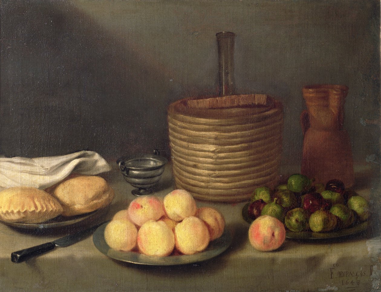 Stilleben med frukt, 1648 av Francisco Palacios