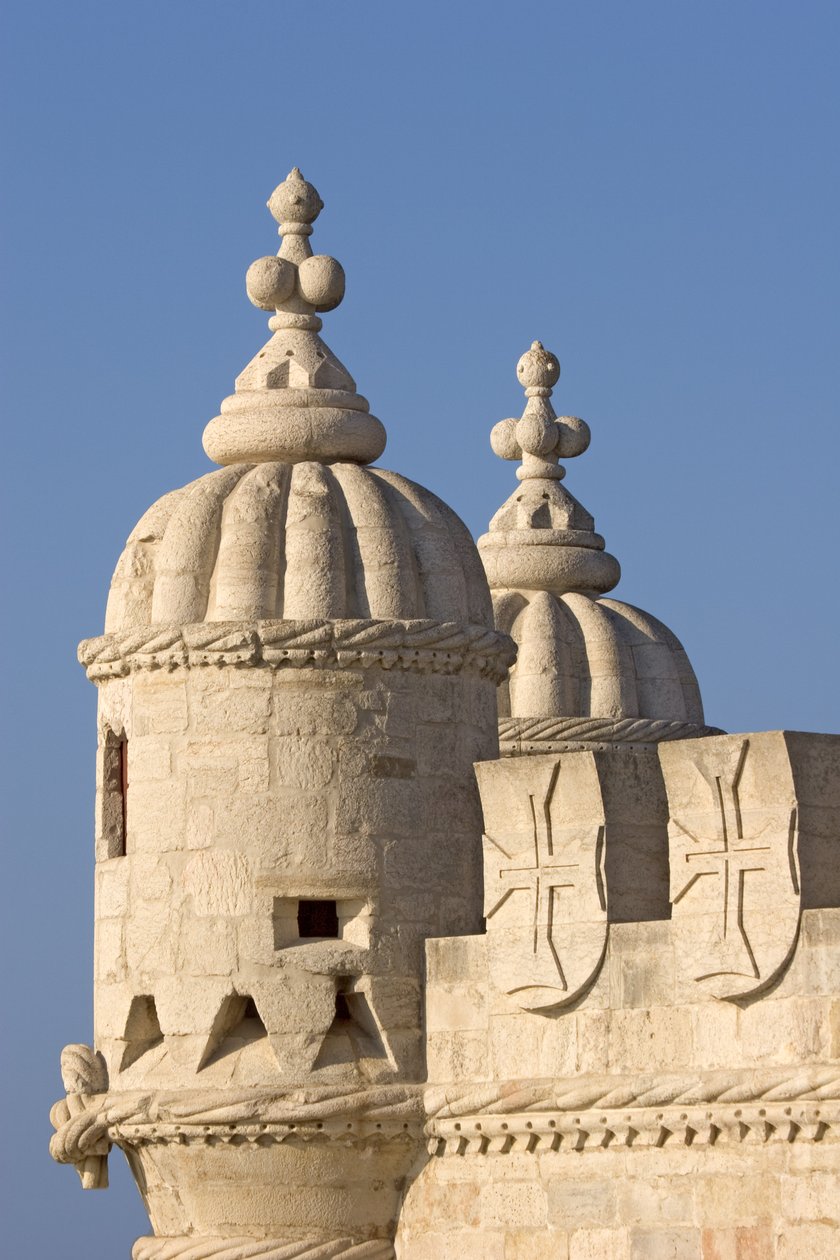 Torre de Belem, bygget ca. 1514 fotodetalj av 237479 av Francisco de Arruda