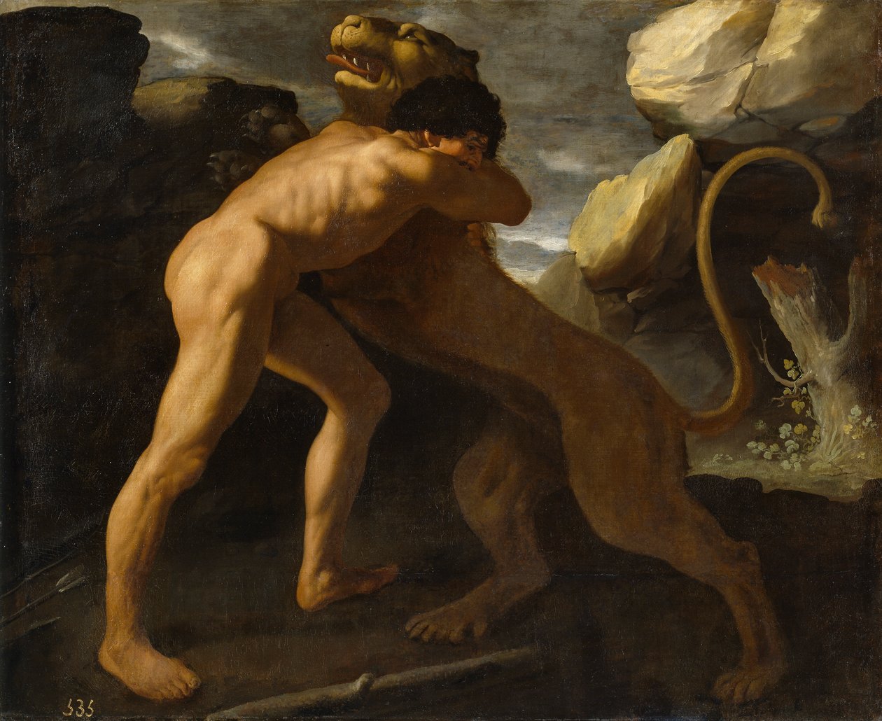Hercules kjemper mot den nemeanske løven av Francisco de Zurbaran