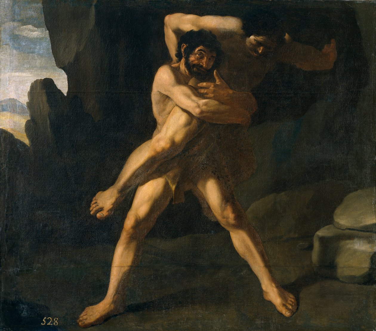 Hercules kjemper med Anteus av Francisco de Zurbaran