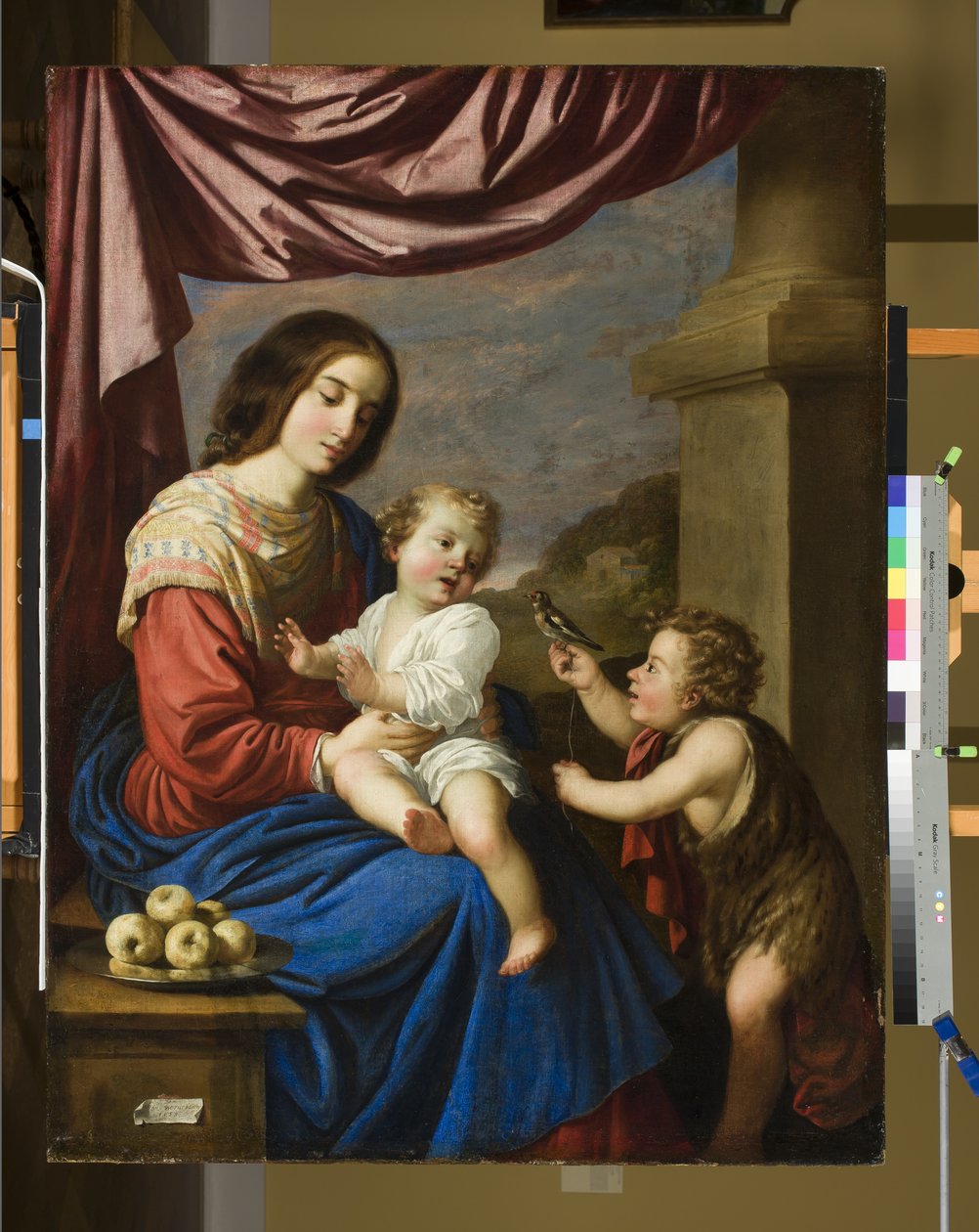 Madonna og barn med spedbarnet Saint John, 1658 av Francisco de Zurbaran