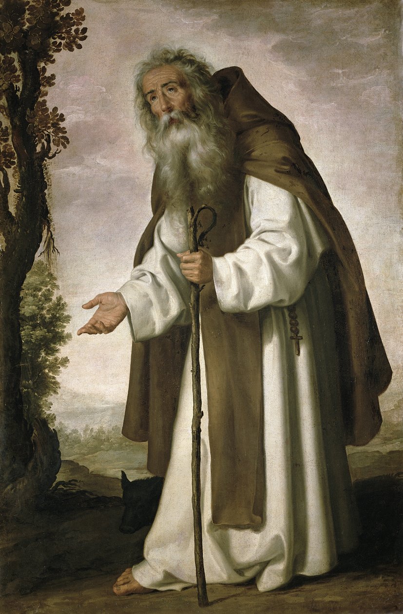 St. Anthony Dispirited, 1640 av Francisco de Zurbaran