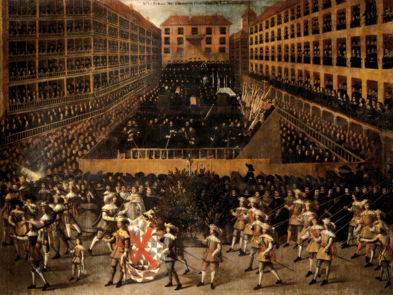 Inkvisisjonsprosess, Autodafe. Maleri av Francisco Rizi av Francisco Rizi