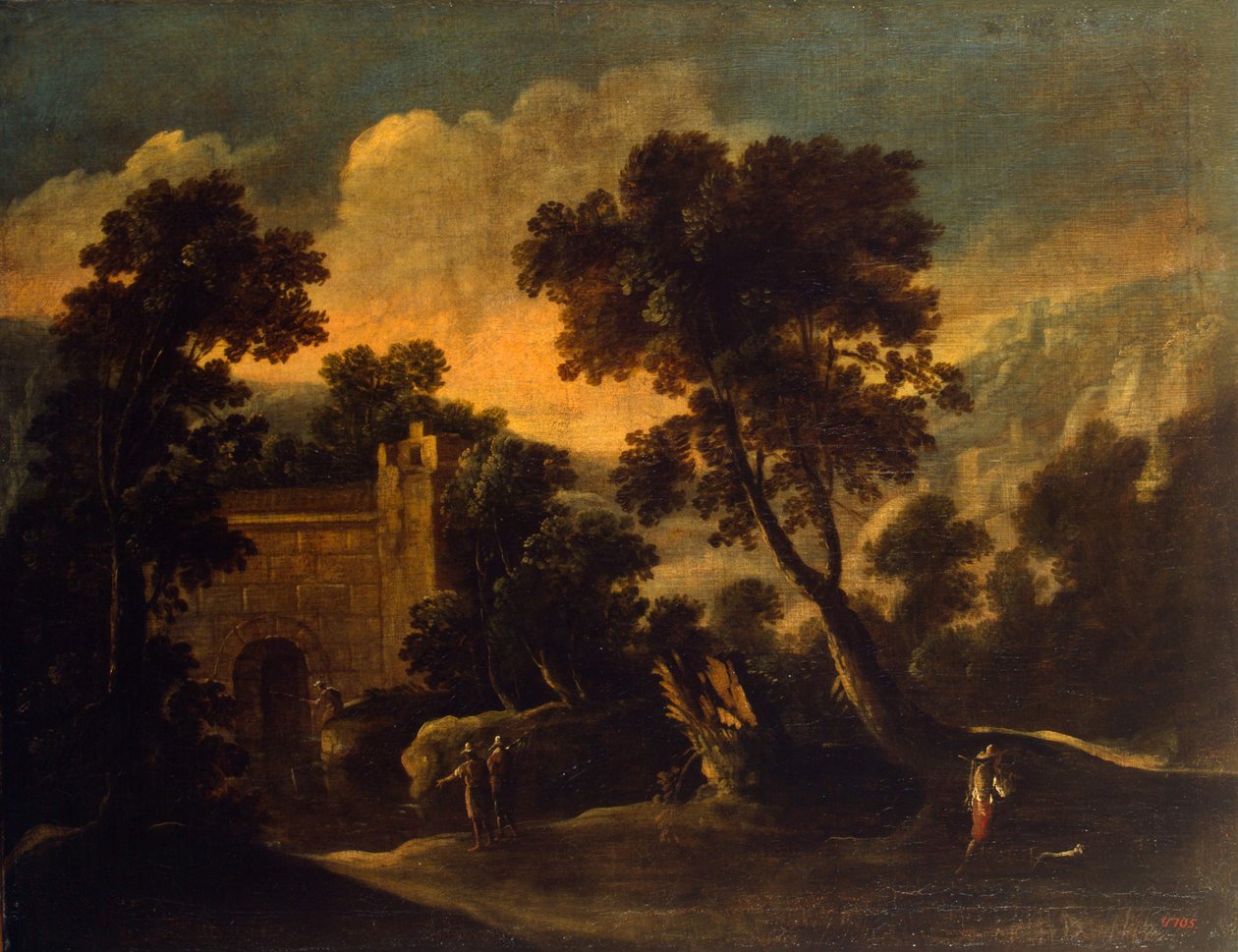 Landskap med ruiner, ca 1634 av Francisco Collantes
