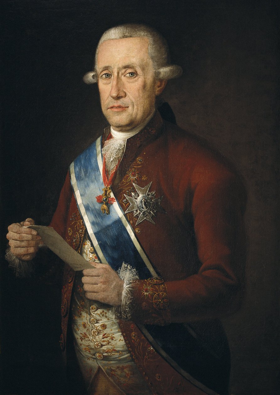 Jose Monino, grev av Floridablanca, minister for Charles III (olje på lerret) av Francisco Folc de Cardona
