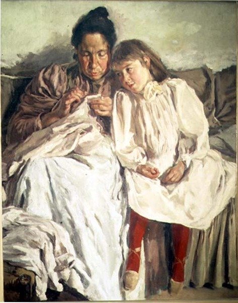 En mor og hennes datter av Francisco Gimeno y Arasa