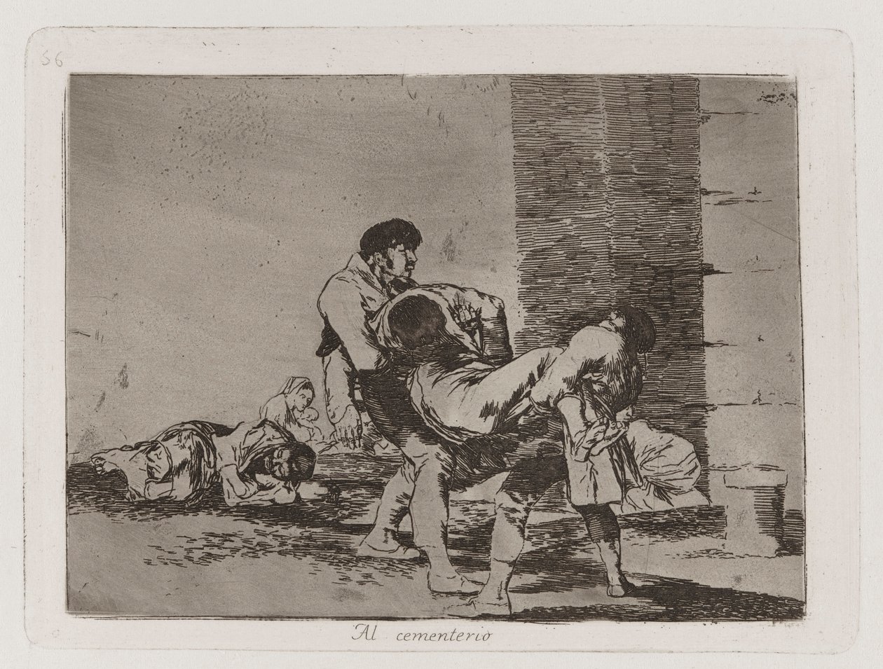 Til kirkegården, plate 56 fra The Disasters of War av Francisco de Goya