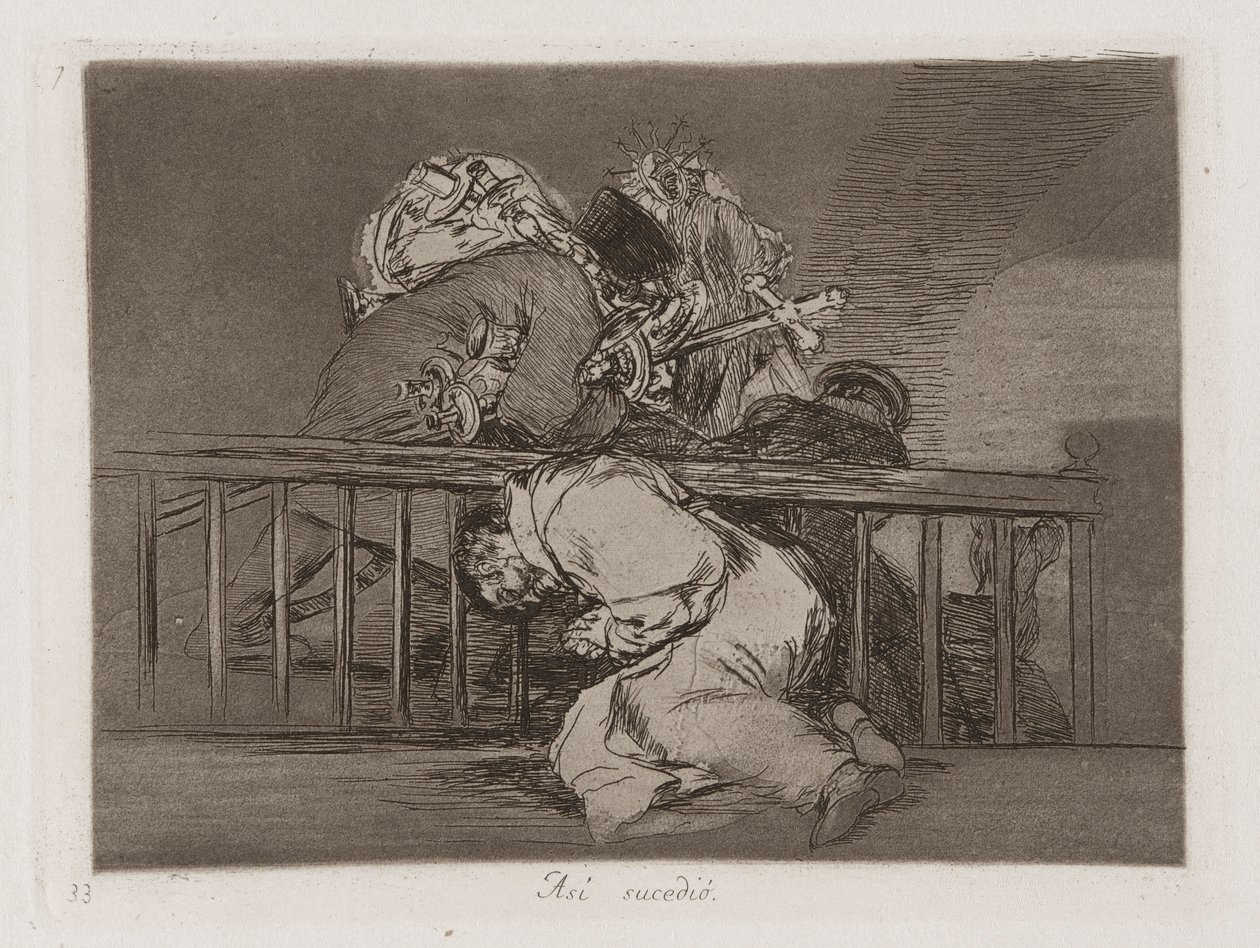Som? sucedi? (This is How It Happened), Plate 47 fra Los desastres de la guerra (Krigens katastrofer) av Francisco de Goya