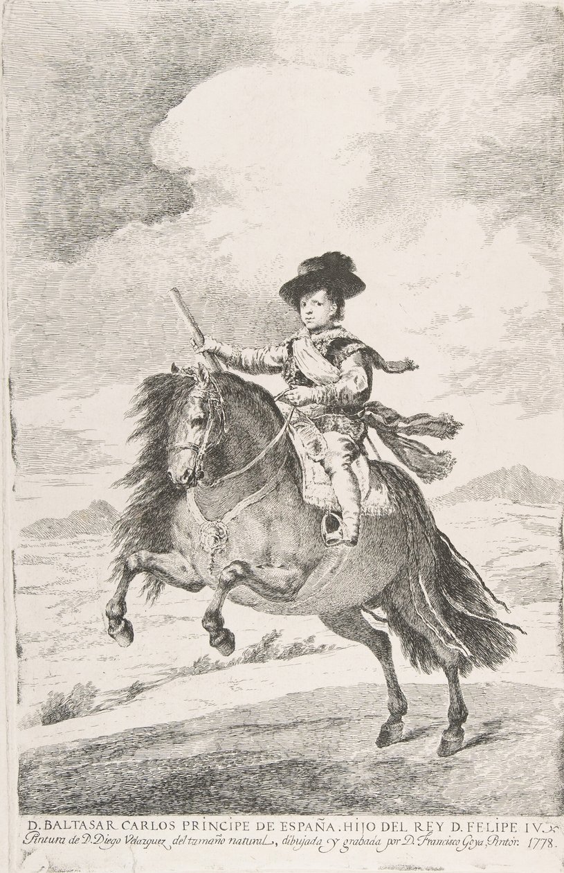 Baltasar Carlos, prins av Spania og sønn av Philip IV D. Baltasar Carlos Principe de Espa..., 1778. av Francisco de Goya