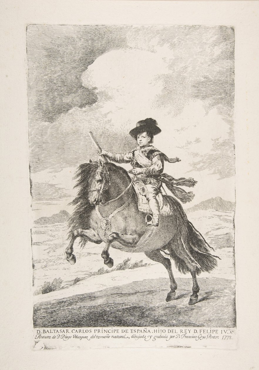 Balthasar Carlos, prins av Spania og sønn av Philip IV D. Baltasar Carlos Principe de Esp..., 1778. av Francisco de Goya