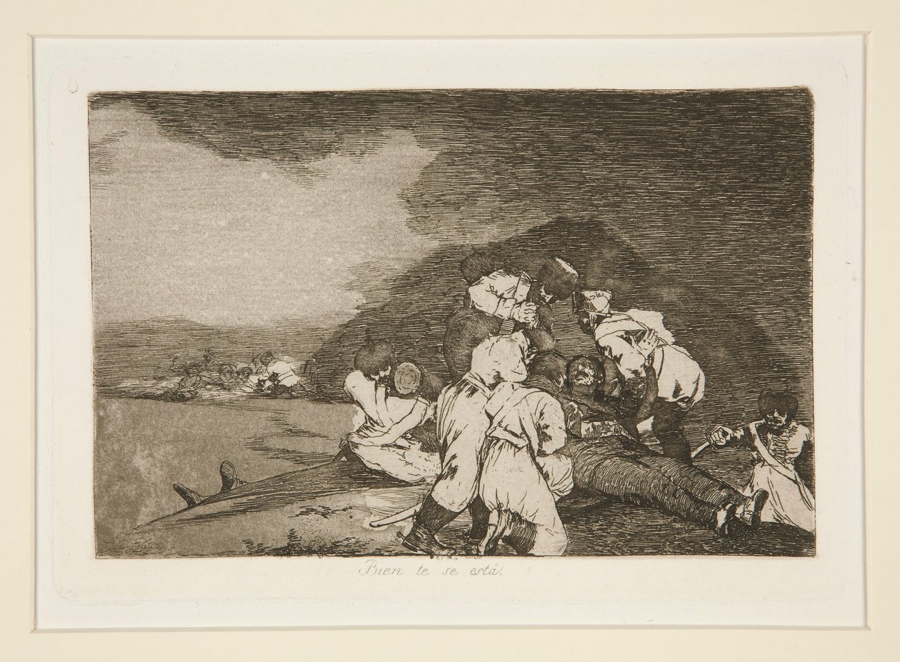 Er du ok? (Det tjener deg rett), pl. 6 fra The Disasters of War av Francisco de Goya