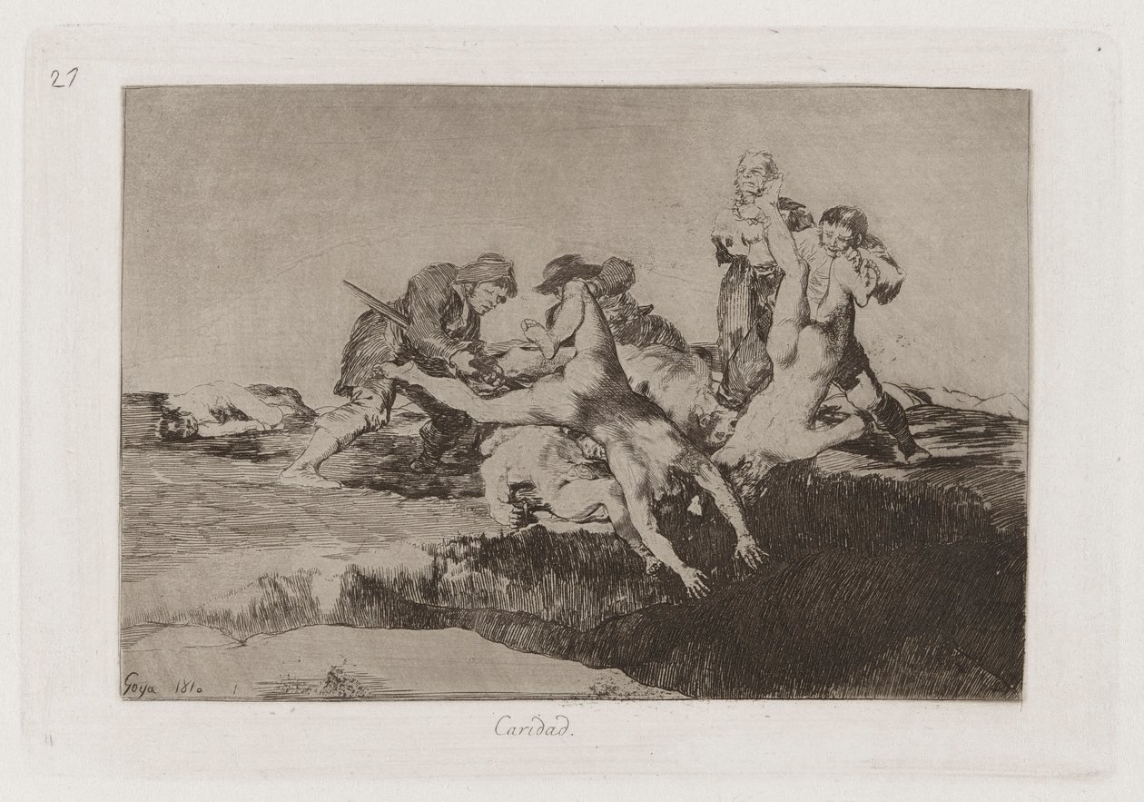 Charity, plate 27 fra The Disasters of War av Francisco de Goya