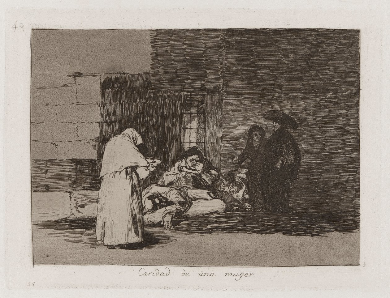 Veldedighet til en kvinne (A Woman av Francisco de Goya