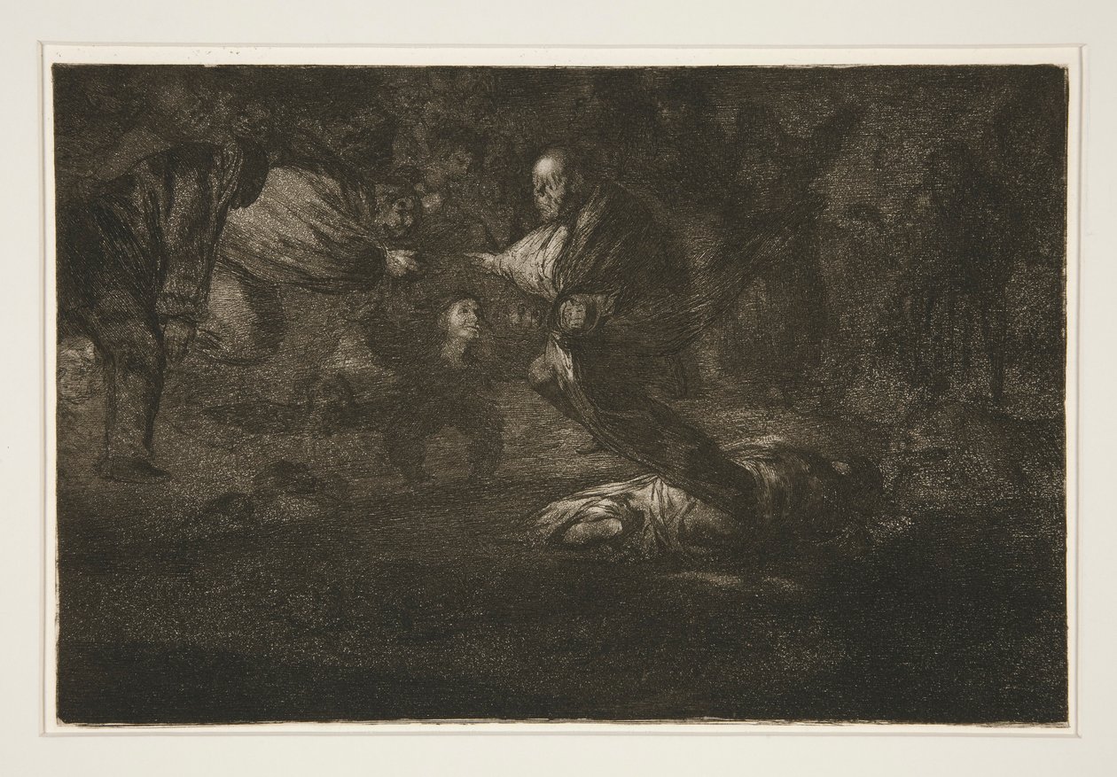 Gud oppdrar dem og de går sammen (Gud skaper dem og de går sammen), pl. 18 fra serien The Proverbs av Francisco de Goya