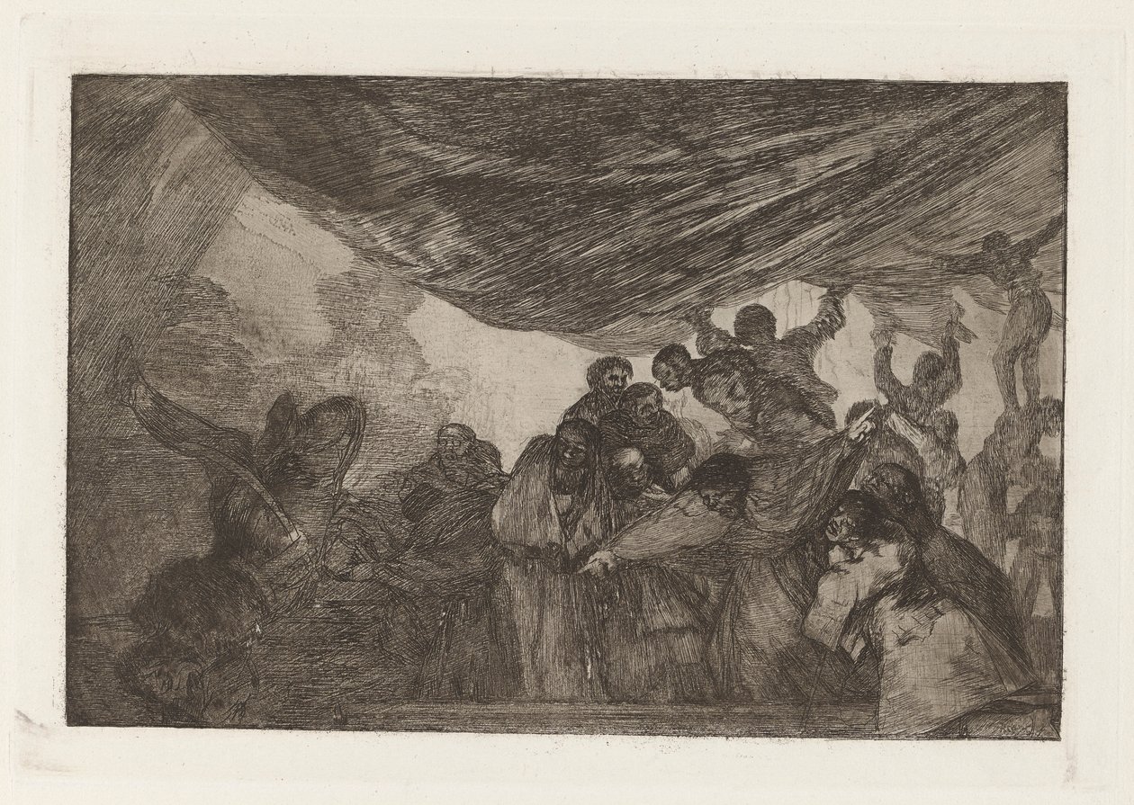 Disparate claro (Clear Folly), også kjent som Sin recomendarse a Dios ni al diablo (uten å rose seg selv enten til Gud eller djevelen), fra serien Los disparates (Los proverbios) av Francisco de Goya