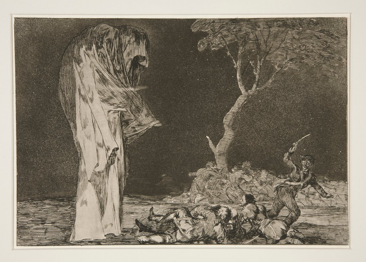 Fryktens tull (The Folly of Fear), pl. 2 fra Ordspråkene av Francisco de Goya
