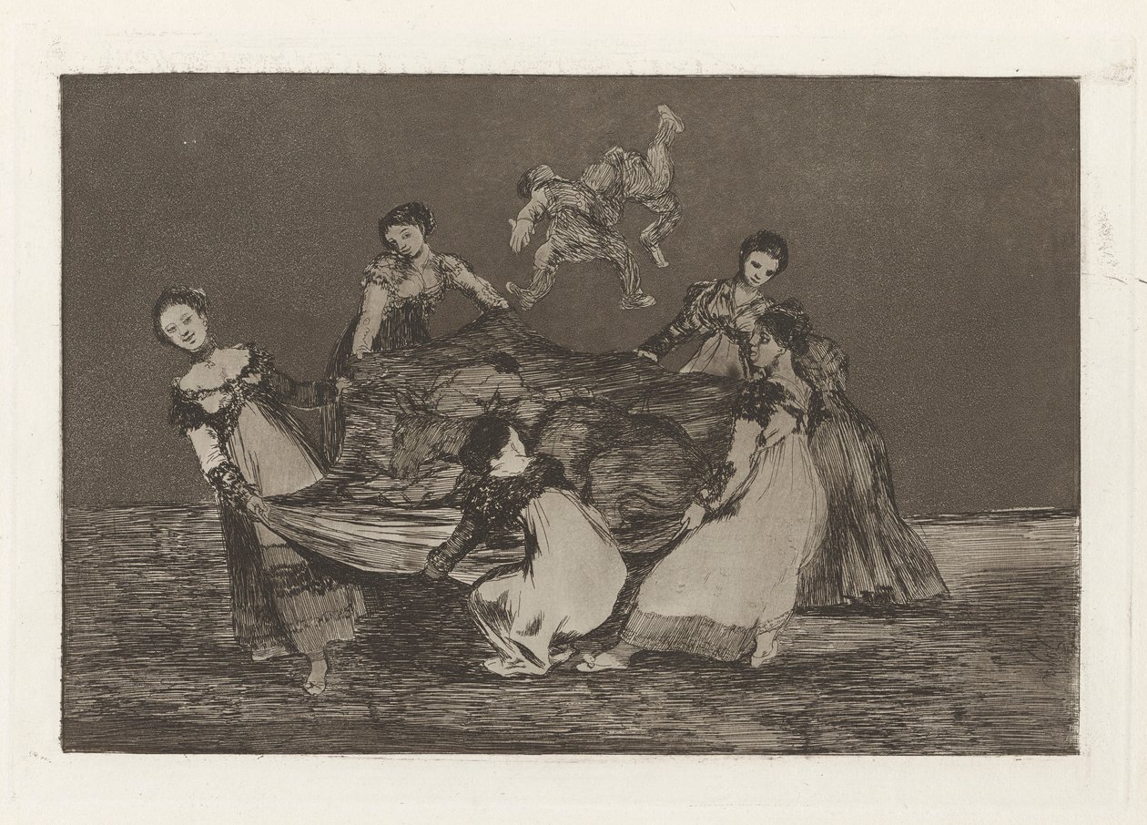Feminine Folly, også kjent som Heavier than a Dead Donkey, fra serien Los absurdities (Los proverbios) av Francisco de Goya