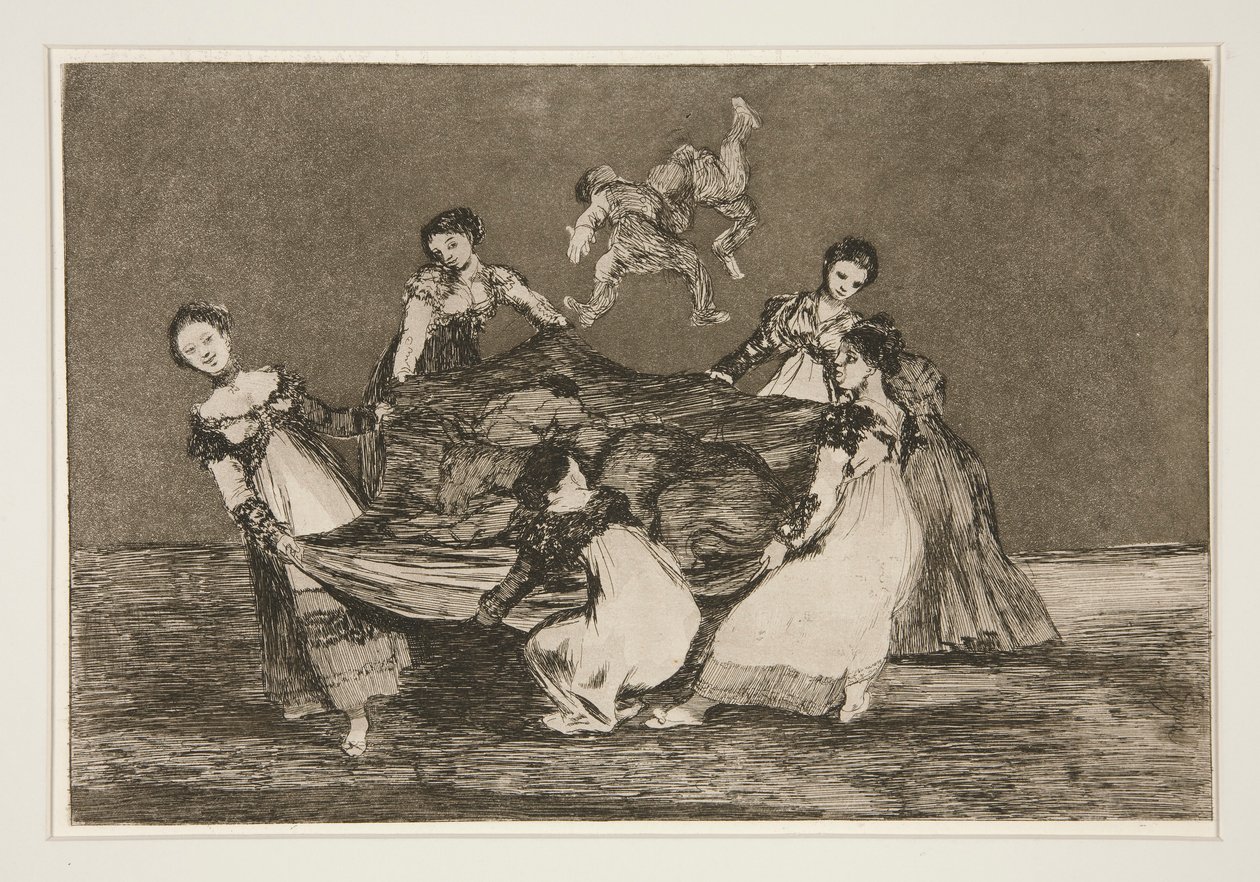 Disparate femenino (feminin dårskap), pl. 1 fra serien Los proverbios av Francisco de Goya