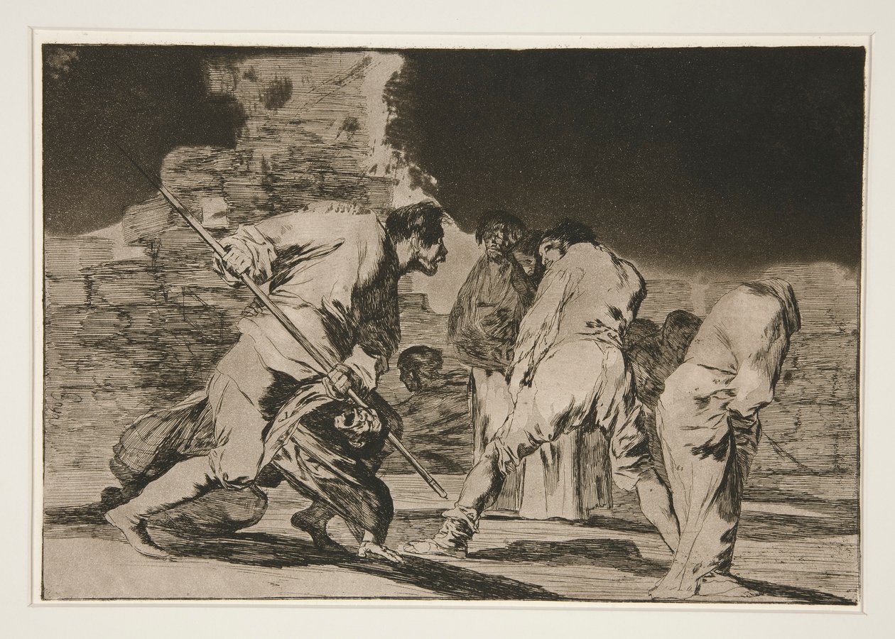 Disparate furioso (Furious Folly), pl. 6 fra serien Los proverbios av Francisco de Goya