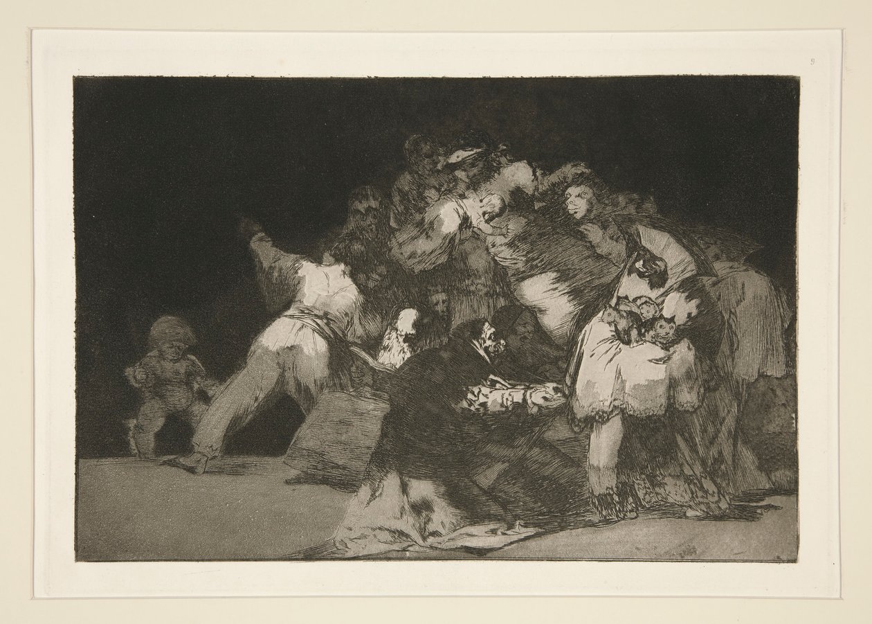 Uensartet generelt (General Folly), pl. 9 fra serien Los proverbios av Francisco de Goya