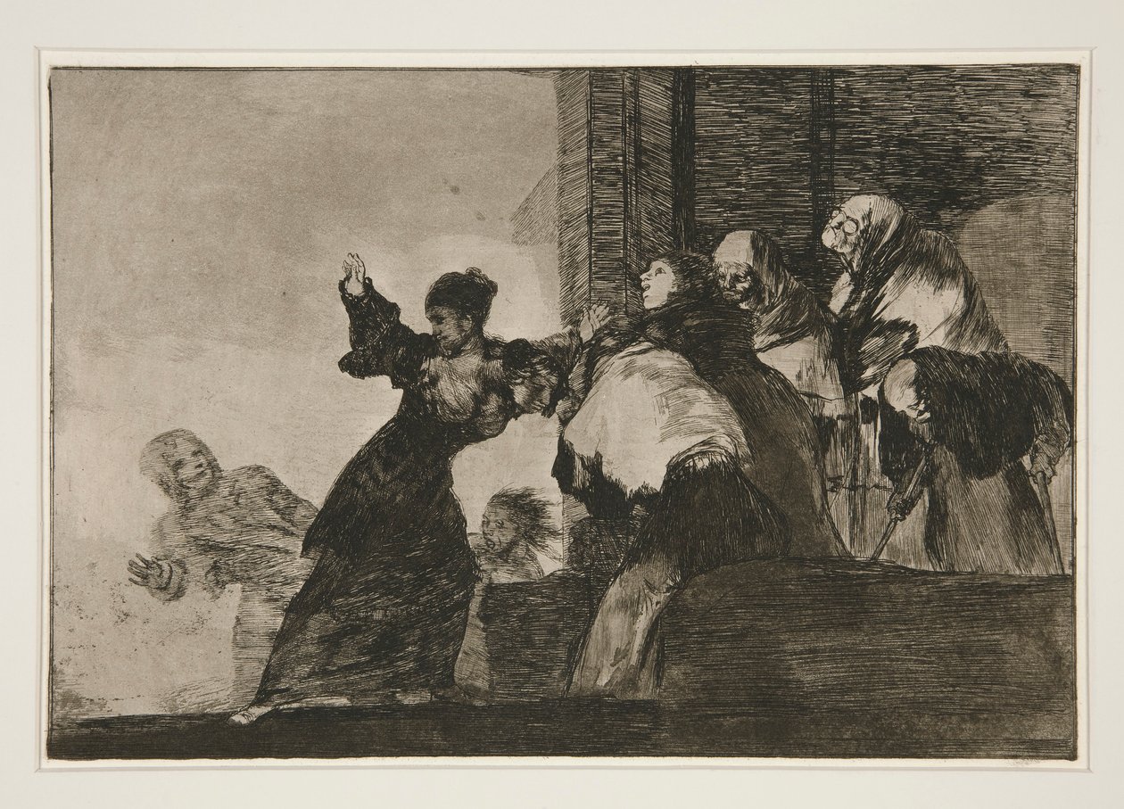 Poor Folly (Poor Folly), pl. 11 fra serien The Proverbs av Francisco de Goya