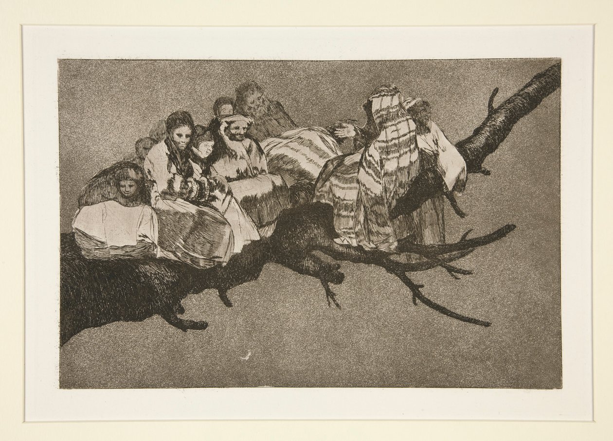 Disparate ridiculo (Latterlig dårskap), pl. 3 fra serien Los proverbios av Francisco de Goya