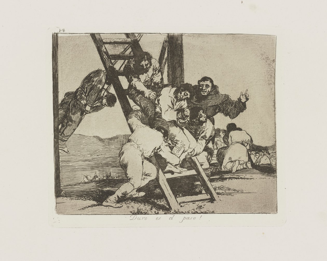 Vanskelig er steget! (Punkt av Francisco de Goya