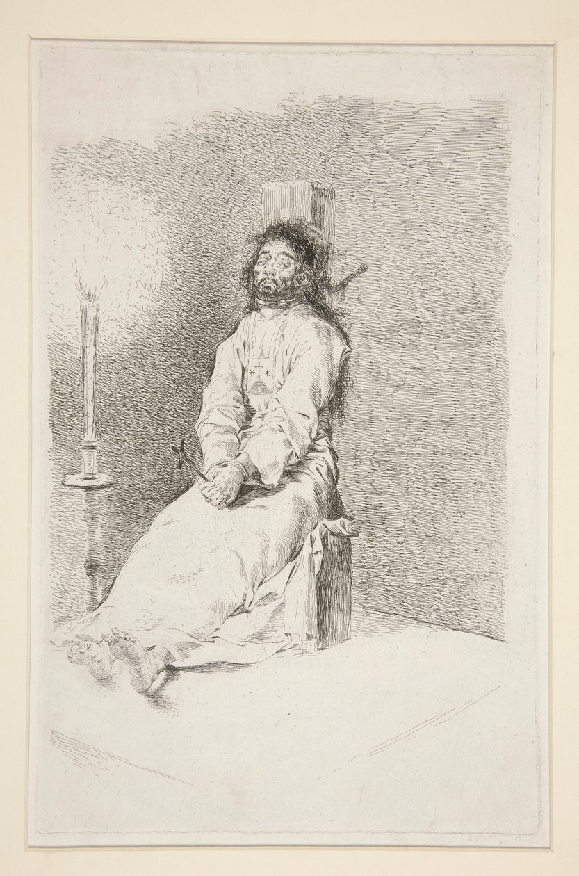 Den garroterte mannen av Francisco de Goya